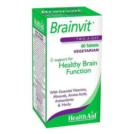 HealthAid Brainvit Healthy Brain Function Two a Day 60 Tablets.