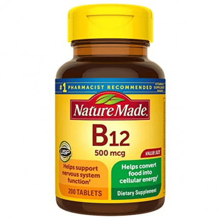 Nature Made Vitamin B12 500mcg 200 Tablets.
