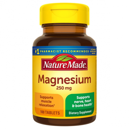 NatureMade Magnesium 250mg 100 Tablets.