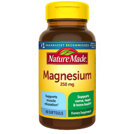 Nature Made Magnesium 250mg 90 Softgels.