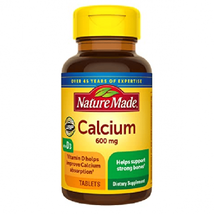 Nature Made Calcium 600mg with Vitamin D3 for 220 Tablets.