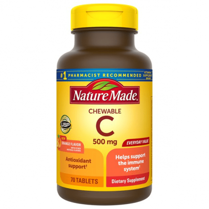 Nature Made Chewable Vitamin C 500mg 70 Tablets.