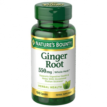 Nature’s Bounty Ginger Root 550mg 100 Capsules