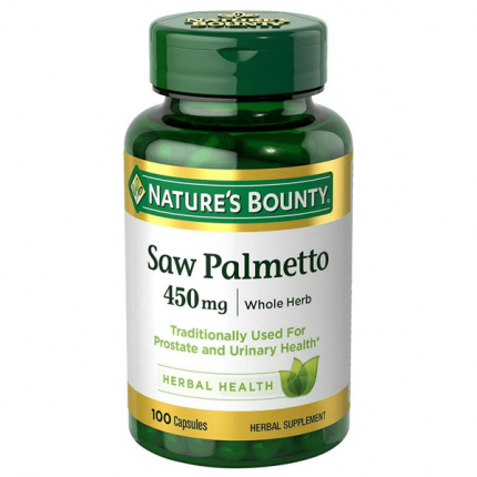 Nature’s Bounty Saw Palmetto 450mg 100 Capsules.