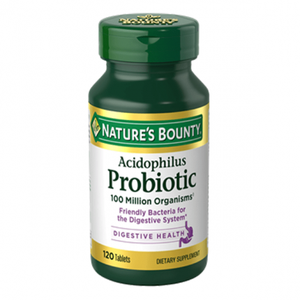 Nature’s Bounty Acidophilus Probiotic 100 Tablets.