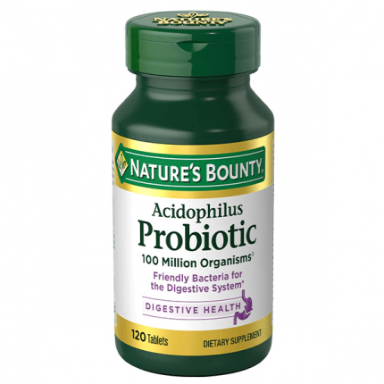 Nature’s Bounty Acidophilus Probiotic 120 Tablets.